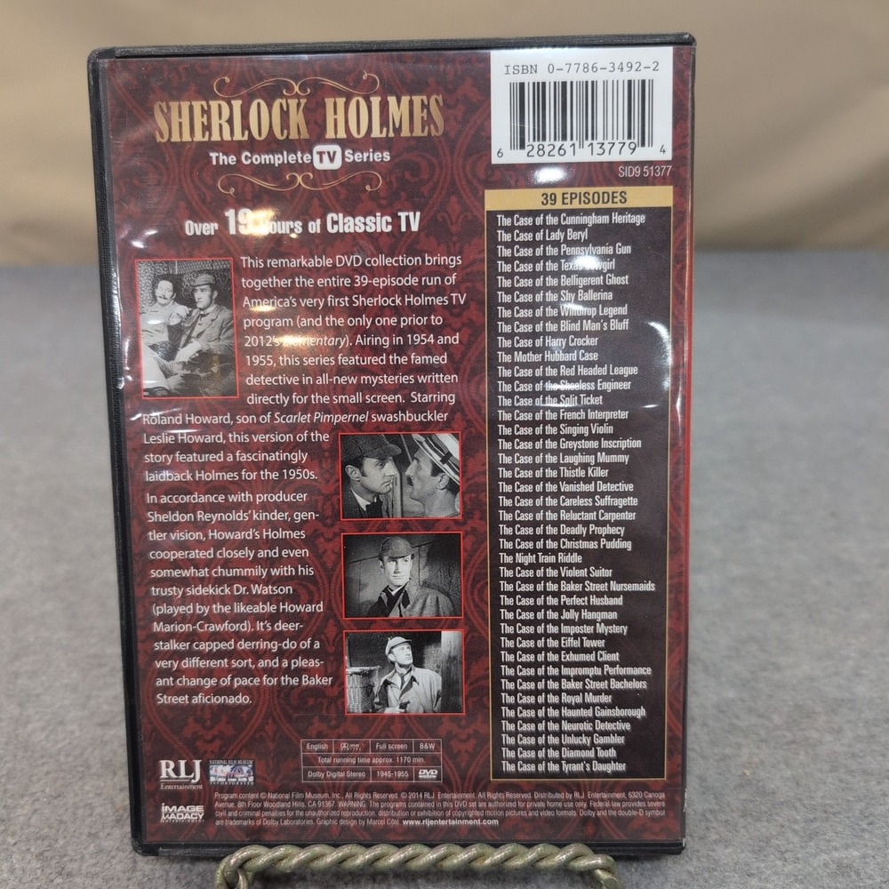 Sherlock Holmes The‎ Complete TV Series 1954 Ronald Howard 39 Episodes DVD Set - Picture 2 of 2